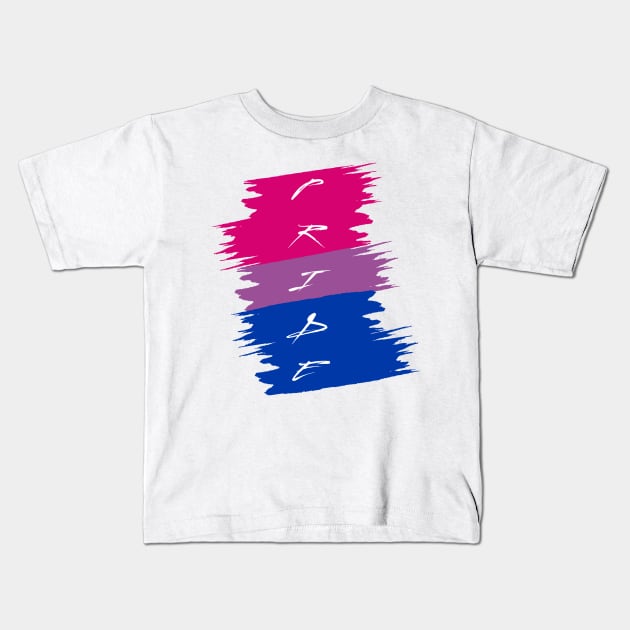 Bisexual Pride Kids T-Shirt by Lala Mew